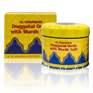 Bakhoor Duggatal Oudh With Wardh Taifi Al Haramain Räucherwerk