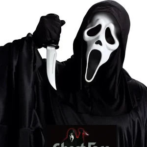 Offizielle Ghost Face® Maske mit Kapuze & Messer