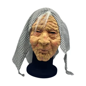 Alte Frau Maske - Maske fur eine Frau, die 50 jahre alt wird - oma kostüm - oma kostüm alte frau - halloween masken - Maske Alte Frau mit Kopftuch.