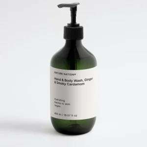 Hand & Body Wash Ginger & Smoky Cardamom - Sanftes Waschgel für Hände & Körper mit Betain, Quittenextrakt & würzig-warmem Duft, für hydratisierende Reinigung, weiche Haut & luxuriöses Spa-Gefühl