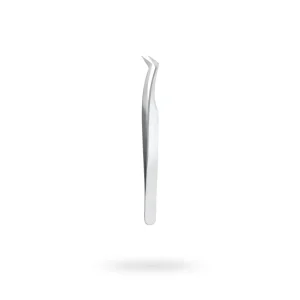 Wimpernpinzette gebogen aus Edelstahl – 11,5 cm