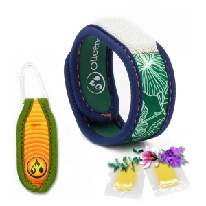 Mückenschutz SET: Armband + Anhänger aus Neoprene