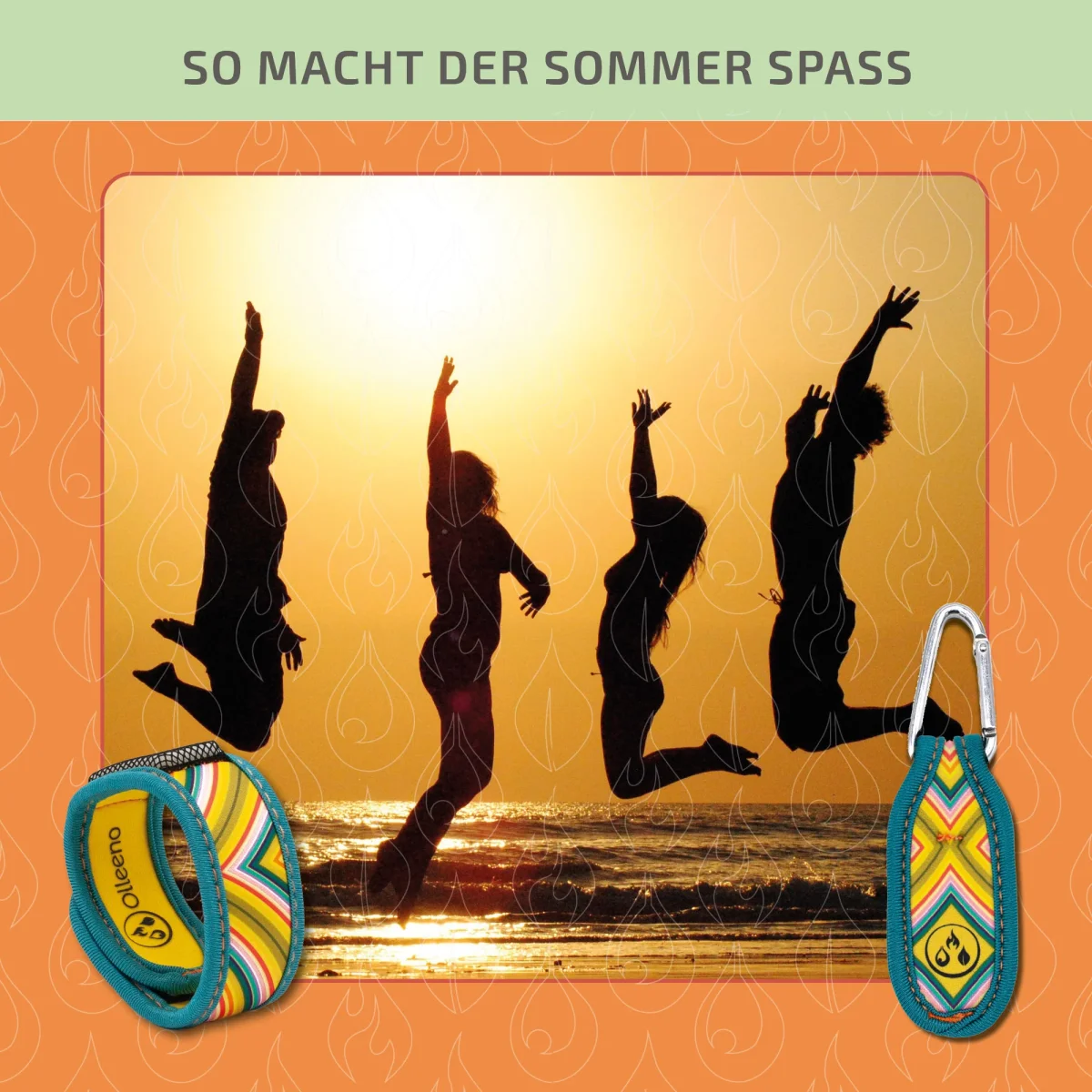 Mückenschutz SET: Armband + Anhänger aus Neoprene – Bild 9