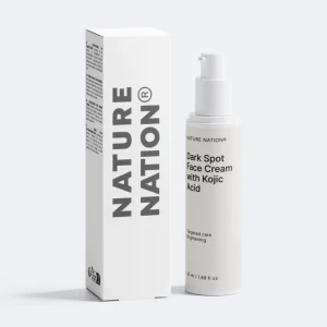 Gesichtscreme gegen dunkle Flecken mit Kojisäure - Brightening Creme mit Vitamin C, Sanddornöl, Rosmarinextrakt & Sodium PCA, für ebenmäßiger wirkende Haut, mehr Glow & gepflegten Teint