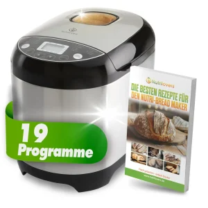 Brotbackautomat NUTRI-BREAD-MAKER (B) Edelstahl 19 Programme, 3 Brotgrößen