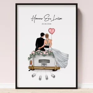 Geldgeschenk Poster 'Wedding Comic'