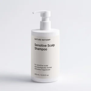 Sensitive Scalp Shampoo - Mildes Shampoo für empfindliche Kopfhaut mit Betain, Weizenprotein, Pflaumenextrakt & Lindenblütenextrakt, für sanfte Reinigung, gepflegte Kopfhaut & geschmeidigeres Haar
