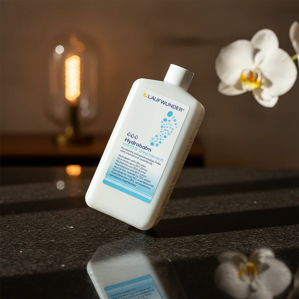 Laufwunder Hydrobalm 10 % Urea 500 ml – Praxisflasche für trockene Fußhaut – Bild 3