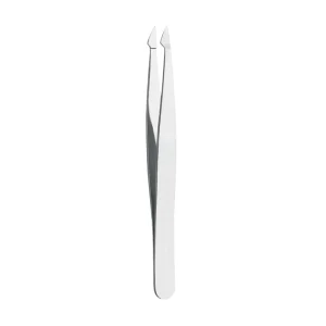 Profi Augenbrauenpinzette schräg – 10 cm, 7 mm Spitze, Edelstahl
