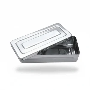 Instrumentenbox Edelstahl – 20 x 10 x 4 cm, mit Deckel, ohne Verschluss