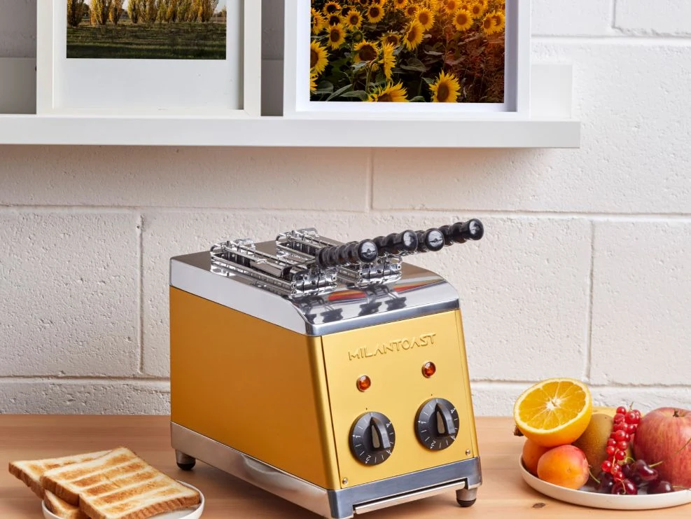 Milantoast 2-er Toaster mit Zangen mit Brötchenaufsatz – Bild 5