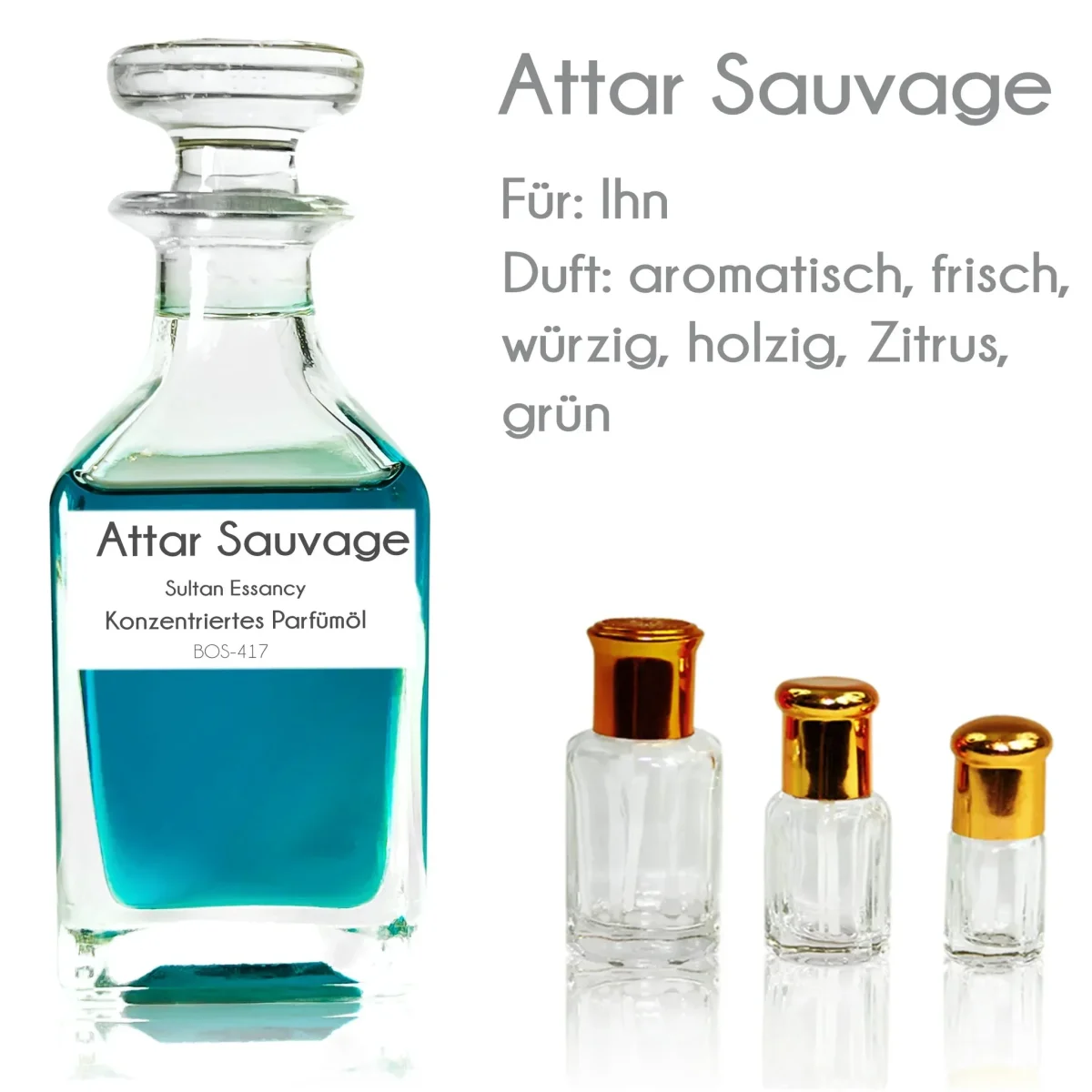 Attar Sauvage Sultan Essancy Parfümöl ohne Alkohol – Bild 4