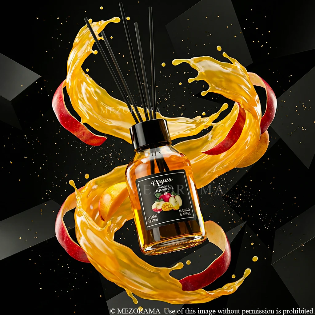 DIFFUSOREN Intensive Gourmand-Atmosphäre, Diffusor Veyes, Mango & Apfel, Dekorativer Raumduft, 110ml – Bild 3