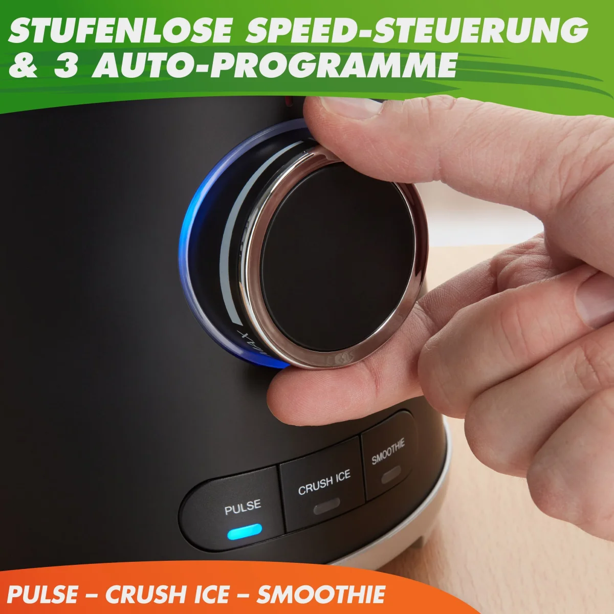 NUTRI-BLENDER GLAS (B) Standmixer mit Glasbehälter, 1300W, 3 Programme inkl. Rezeptbuch – Bild 7