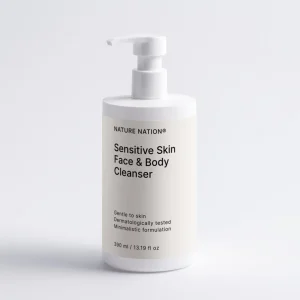 Sanfter Gesichts- & Körperreiniger für sensible Haut - Minimalistische Reinigung mit Sodium PCA, Lindenblüten-, Jasminblüten- & Pflaumenextrakt, für saubere, weiche Haut & angenehmes Hautgefühl